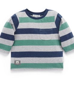 Purebaby | Emerald Stripe Longsleeve Tee